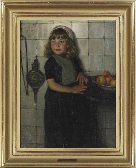 Paul Hoecker - Mädchen mit Äpfeln - Frame image