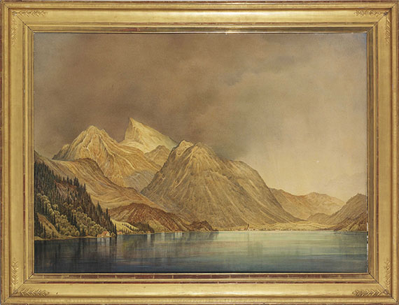 Franz Lenk - Fuschlsee bei Gewitter - Frame image