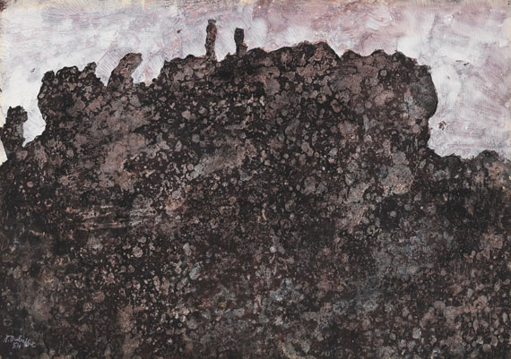 Jean Dubuffet - Paysage rocheux sombre