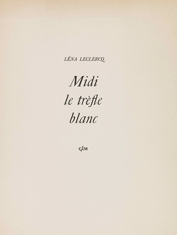 Léna Leclercq - Midi le trèfle blanc - 