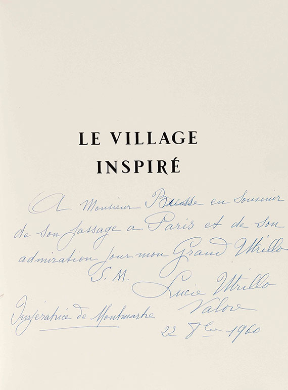 Jean Vertex - Le Village inspiré. Illustriert von Utrillo - 