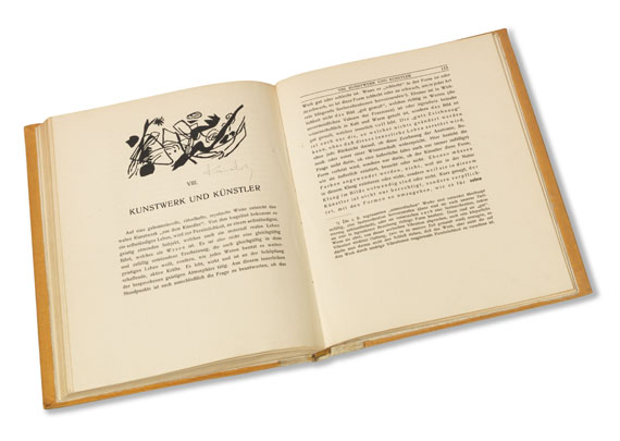 Wassily Kandinsky - Über das Geistige in der Kunst. 3. Aufl. Widmungs-Ex. mit sign. Holzschnitten - 