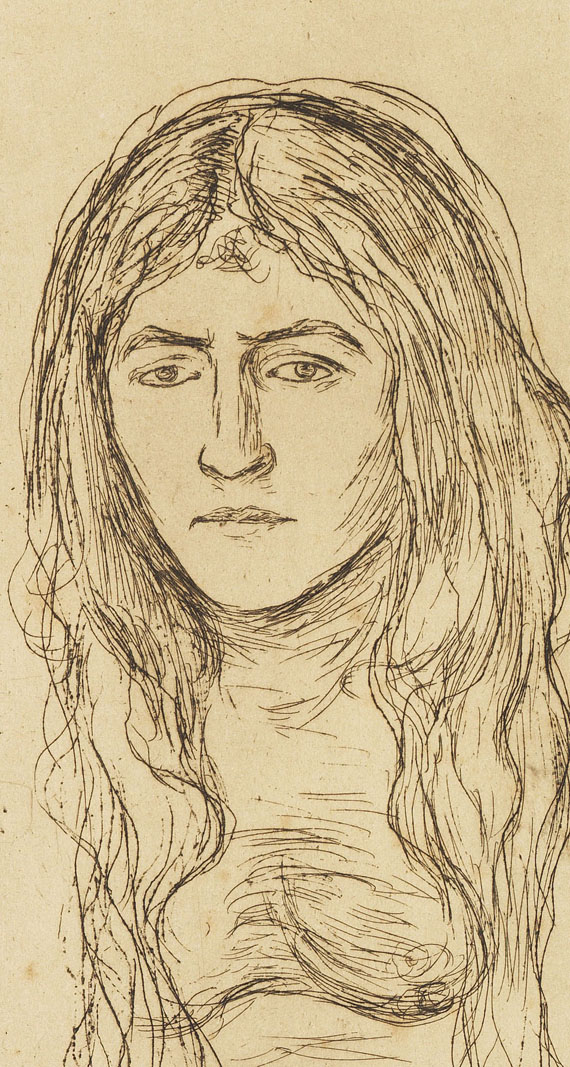 Edvard Munch - Weib mit langem Haar - 