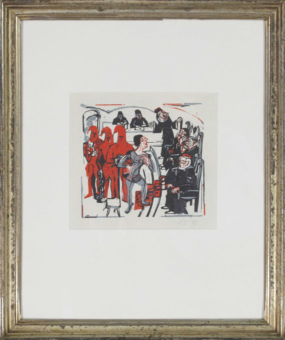 Ernst Ludwig Kirchner - Gerichtsszene aus Shaw?s heiliger Johanna - Frame image