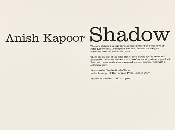 Anish Kapoor - Shadow I - 