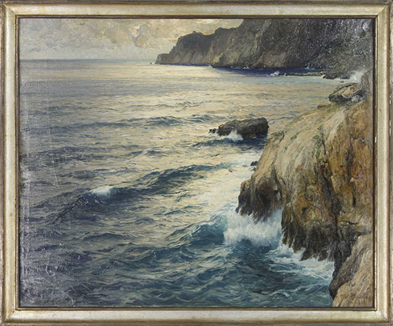 Karl Theodor Boehme - Die Sirenenbucht von Capri - Frame image