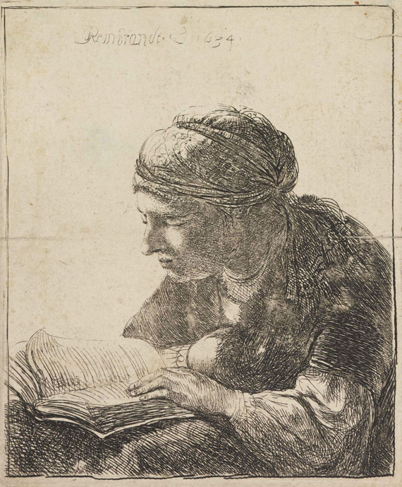 Harmenszoon Rembrandt van Rijn - Lesende Frau