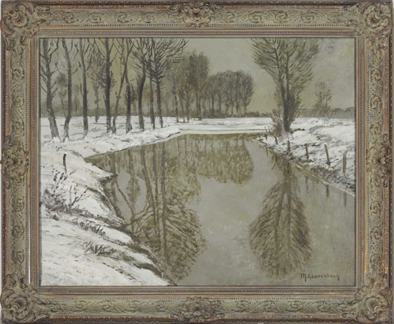 Max Clarenbach - Winter an der Erft - Frame image