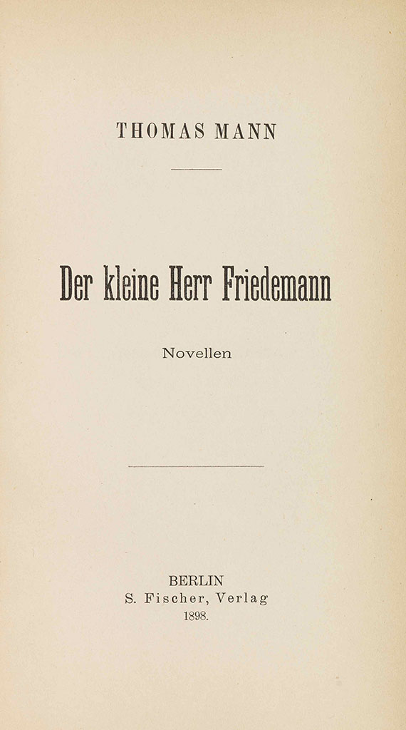 Thomas Mann - 3 Werke aus der Bibliothek Peter Pringsheim