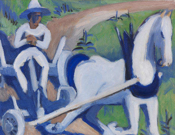 Ernst Ludwig Kirchner - Bauernwagen mit Pferd - 