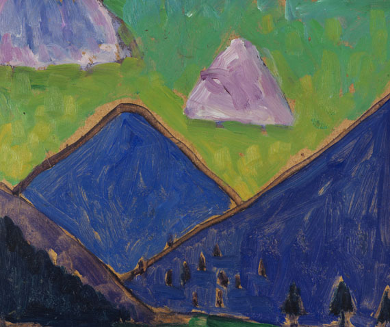 Gabriele Münter - Blick aufs Murnauer Moos (Blaue Berge) - 