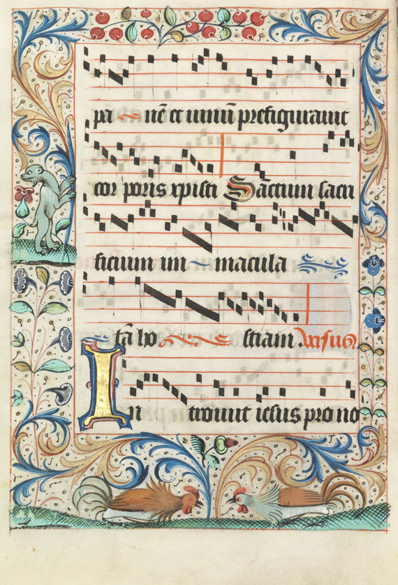  Manuskripte - Choralhandschrift auf Pergament - 