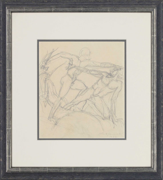 Alberto Giacometti - Copie d'apres un vase grec / Copie d'apres Li-Long-Mien: Shakyamuni assis en contemplation - Frame image