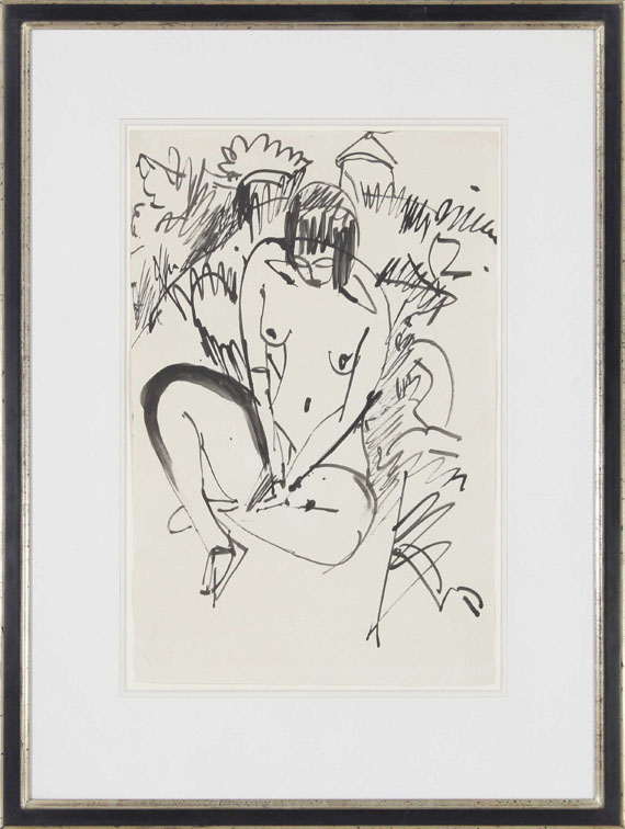 Ernst Ludwig Kirchner - Sitzende in Dünen - Fehmarn - Frame image