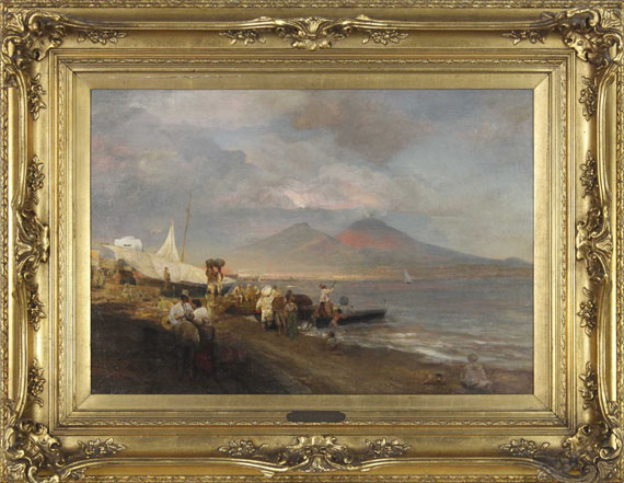 Oswald Achenbach - Die Bucht von Neapel mit Blick auf den Vesuv