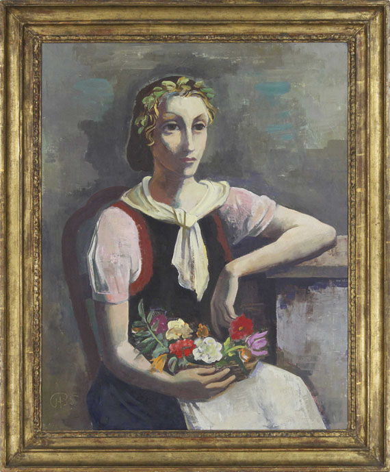 Karl Hofer - Blumenmädchen (Flower Girl) - Frame image
