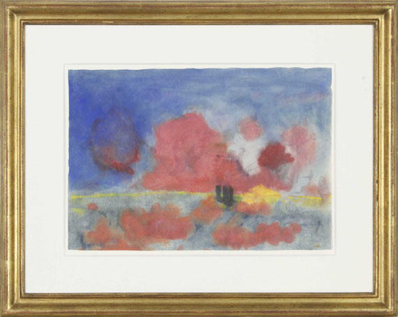 Emil Nolde - Meer mit roten Wolken und dunklen Seglern - Frame image