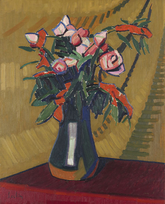 Auguste Francois Julien Herbin - Roses dans un vase