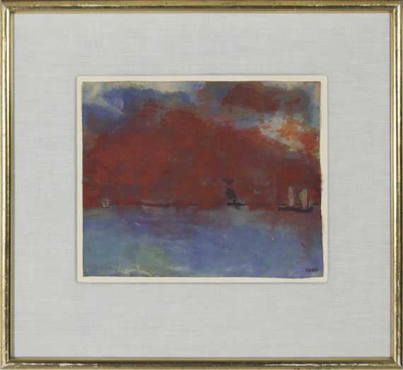 Emil Nolde - Meerlandschaft mit rotem Abendhimmel - Frame image