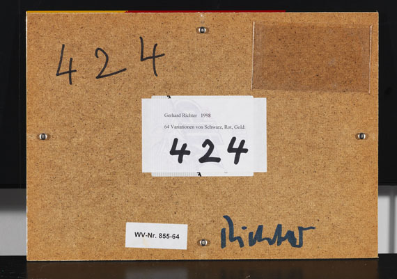 Gerhard Richter - Schwarz, Rot, Gold II - Back side