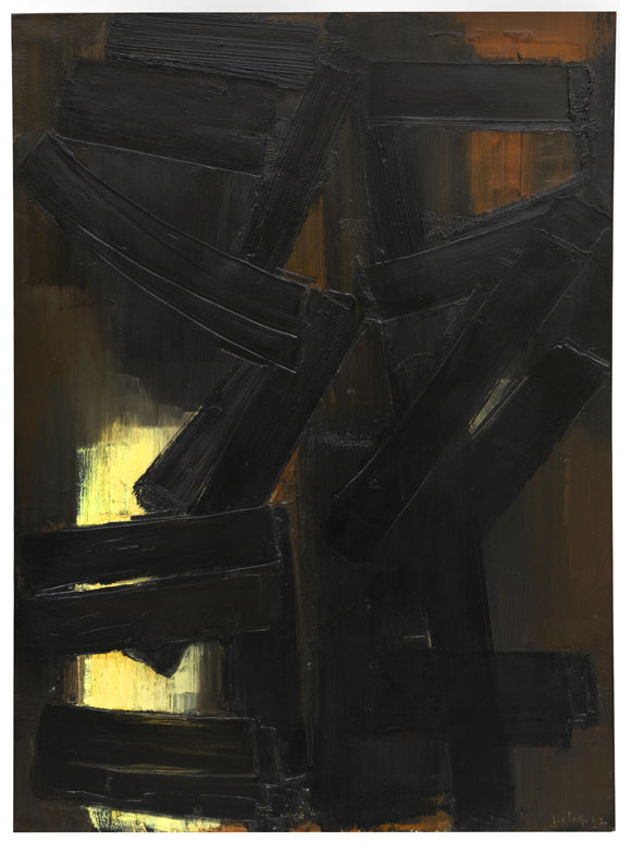 Pierre Soulages - Peinture 92 x 65 cm, 3 août 1954 - 