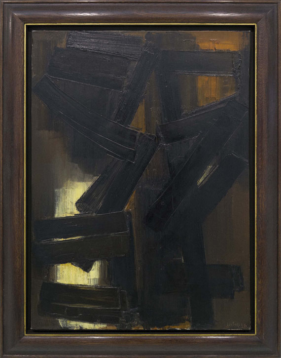 Pierre Soulages - Peinture 92 x 65 cm, 3 août 1954 - Frame image