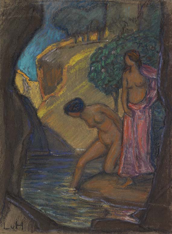 Ludwig von Hofmann - Grotte mit badenden Frauen