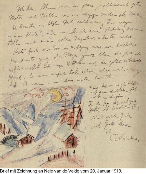 Ernst Ludwig Kirchner - Wintermondnacht – Längmatte bei Monduntergang - 