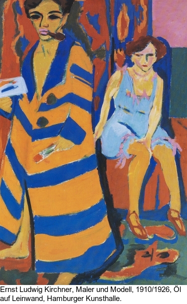 Ernst Ludwig Kirchner - Selbstbildnis mit Modell - 