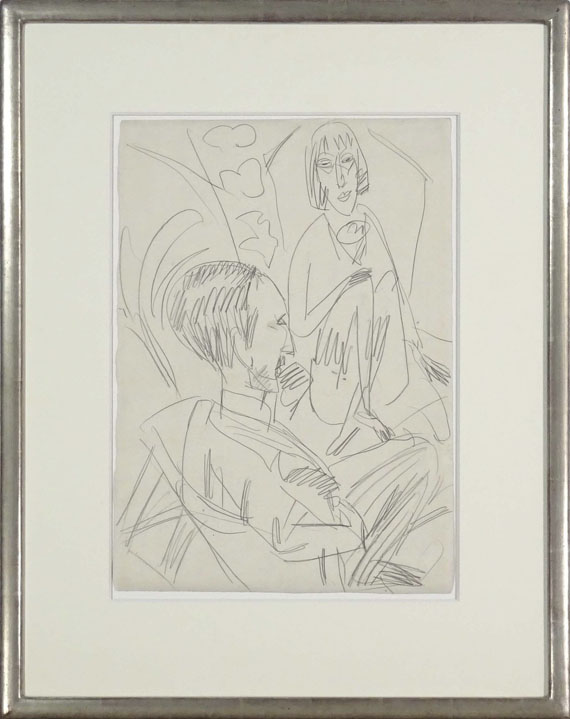 Ernst Ludwig Kirchner - Gewecke und Erna - Frame image