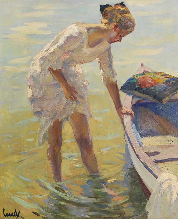 Edward Cucuel - Am Ufer