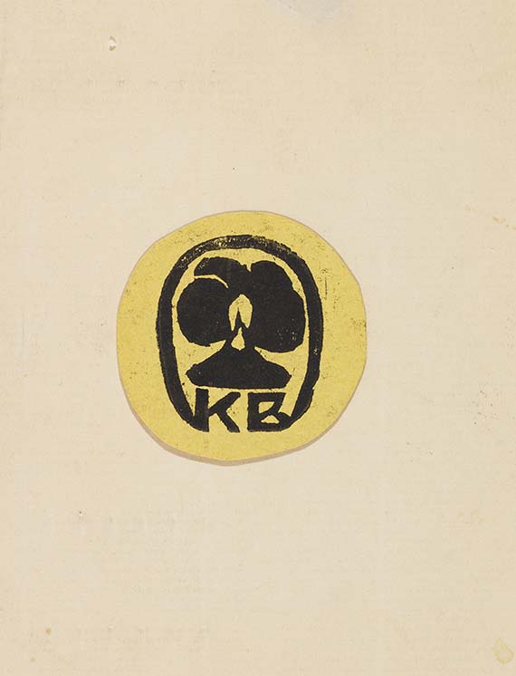 Ernst Ludwig Kirchner - Vignette mit Initialen der "Brücke"