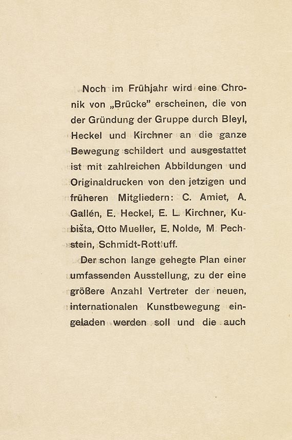 Erich Heckel - und Ernst Ludwig Kirchner  – Jahresbericht von 1911/12 - 