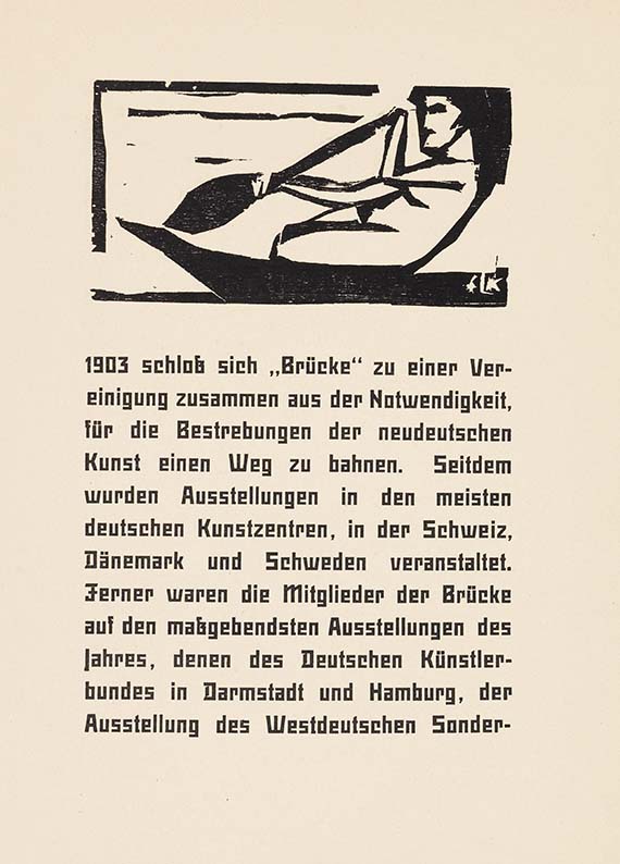  Ausstellungskatalog - Katalog zur Ausstellung der K.G. "Brücke" in der Galerie Arnold, Dresden, Schloßstraße - 