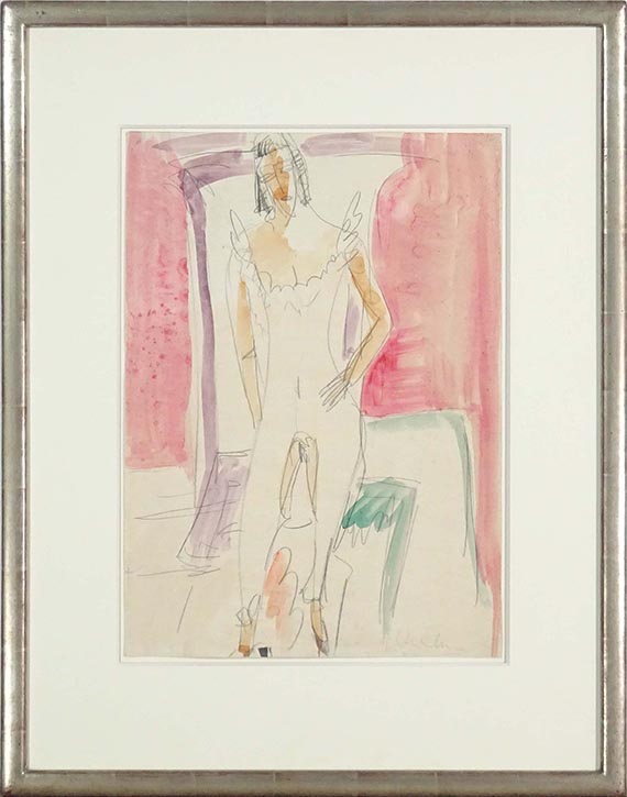 Ernst Ludwig Kirchner - In Hemdhose (Frau in Hose, Berlin) - Frame image