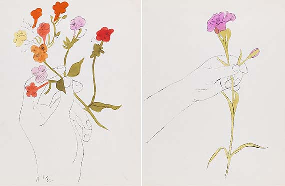 Andy Warhol - Hand with Flowers und Hand with Carnation
