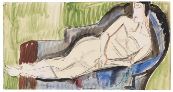 Ernst Ludwig Kirchner - Liegender weiblicher Akt