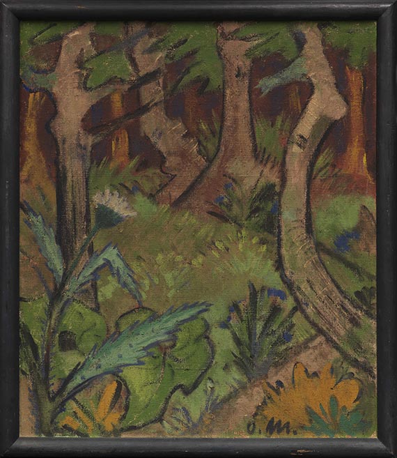 Otto Mueller - Waldinneres mit Blume - Frame image