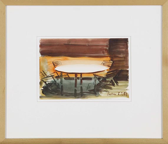 Gerhard Richter - Tisch mit Stühlen (8.1.87) - Frame image