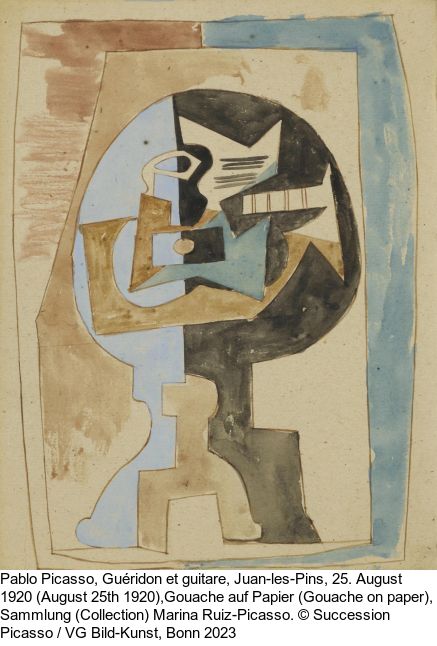 Pablo Picasso - Guéridon, guitare et compotier