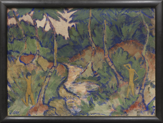 Otto Mueller - Badende in Landschaft - Frame image