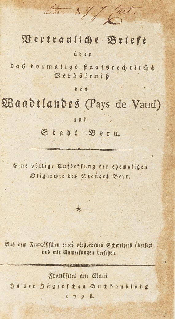 Georg Wilhelm Friedrich Hegel - Vertrauliche Briefe