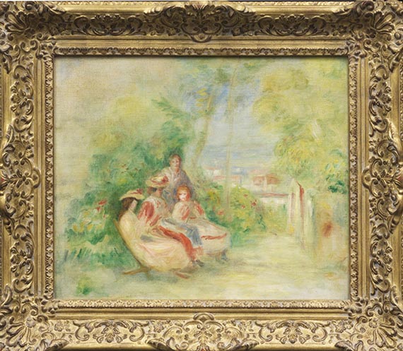 Pierre-Auguste Renoir - Jeunes femmes dans un jardin - Frame image