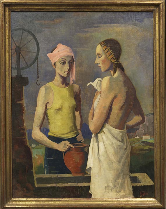 Karl Hofer - Zwei Frauen am Brunnen - Frame image