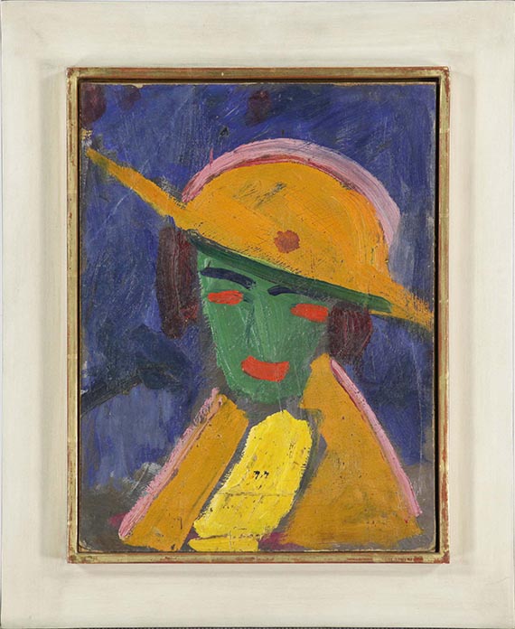 Stenner - Grüne Frau mit gelbem Hut I