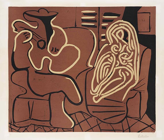 Pablo Picasso - L'Aubade, avec femme dans un fauteuil