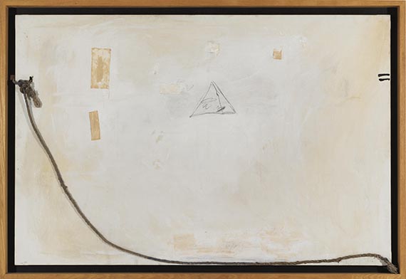 Antoni Tàpies - White, rope and triangle - Frame image