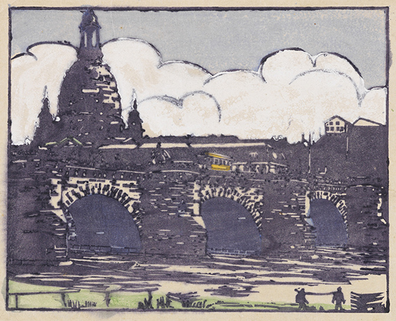Ernst Ludwig Kirchner - Augustusbrücke mit Frauenkirche