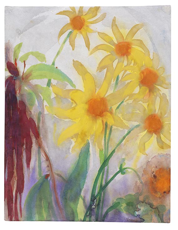 Emil Nolde - Sonnenblumen und Fuchsschwanz