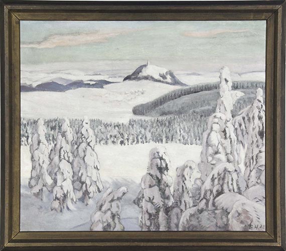 Erich Heckel - Erzgebirgslandschaft (im Winter) - Frame image